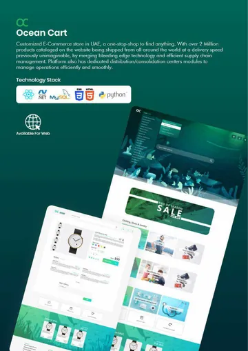 Ocean Cart — website for e-commerce